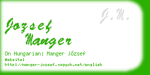 jozsef manger business card