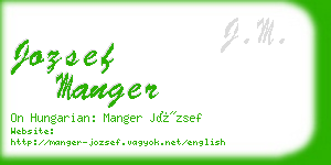 jozsef manger business card